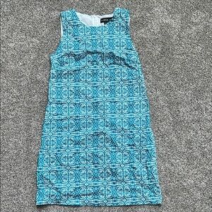 Harper 241 Blue and White Sleeveless Dress